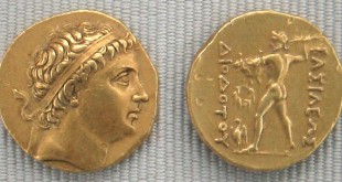 سکه دیودوت یکم موسس دولت یونانی بلخ (باکتریا)